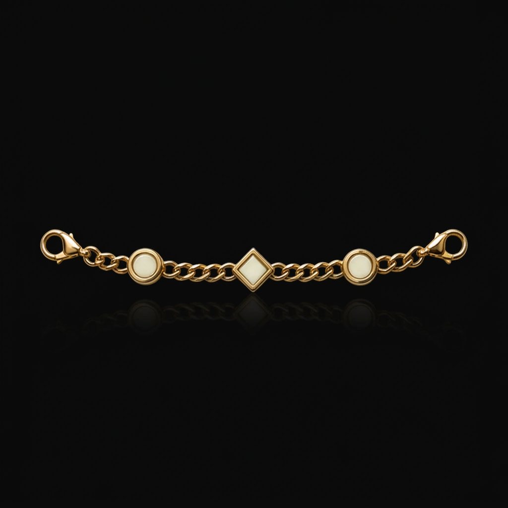 Gold glow shoe chain