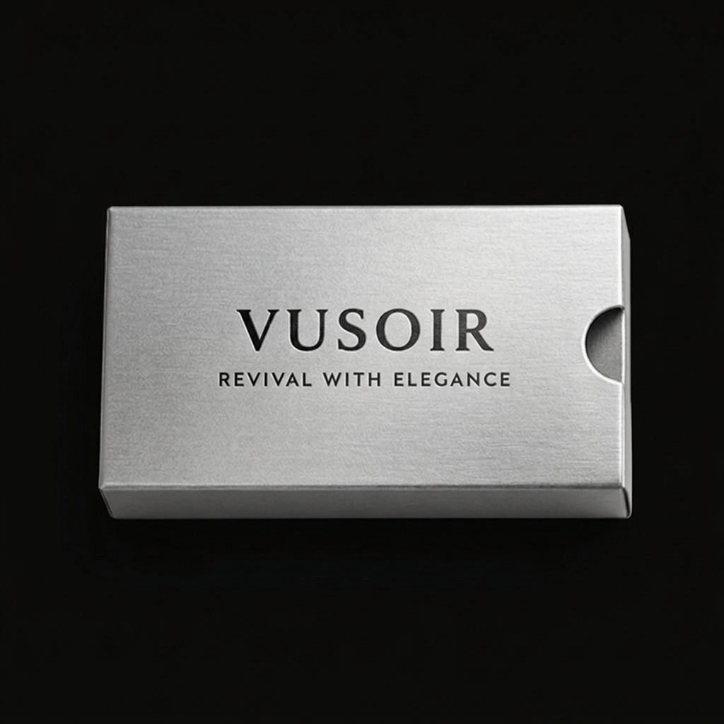 VUSOIR Chain Gift Box in silver, closed