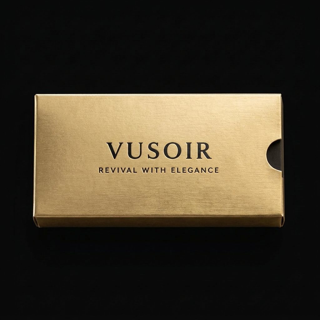 VUSOIR Lace Gift Box in gold, closed