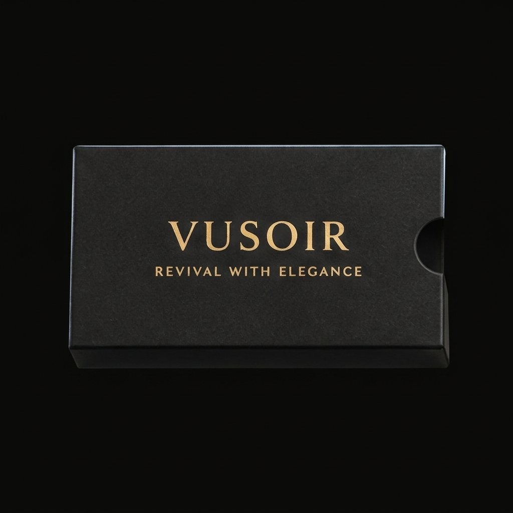 VUSOIR Lace Lock Gift Box, closed — matte black